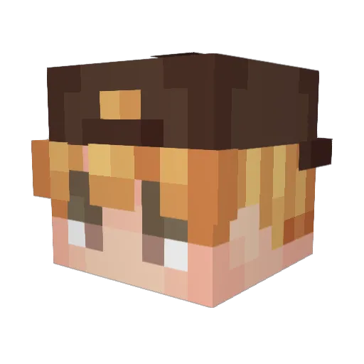 TimofeoS Minecraft avatar head, 3D render