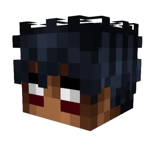 TimofeyTiger Minecraft avatar head, 3D render