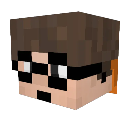 Timokoko Minecraft avatar head, 3D render