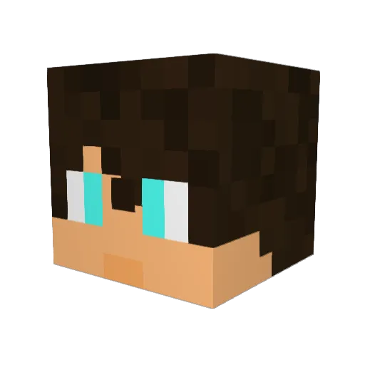 Timosaurus1 Minecraft avatar head, 3D render