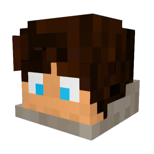 Timozzz Minecraft avatar head, 3D render