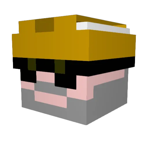 Timpoowned Minecraft avatar head, 3D render