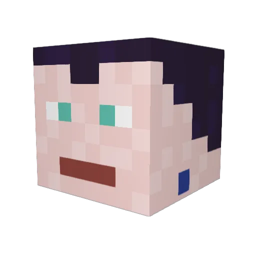 Timpopothy Minecraft avatar head, 3D render