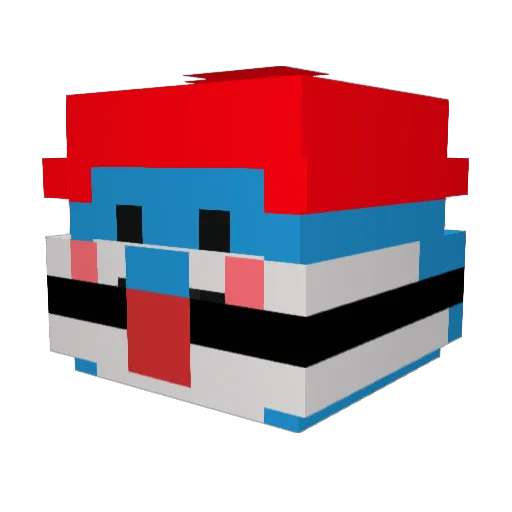 Timsup04 Minecraft avatar head, 3D render
