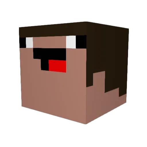Timumu Minecraft avatar head, 3D render