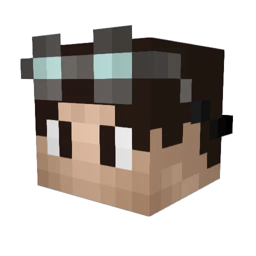 Tin420 Minecraft avatar head, 3D render