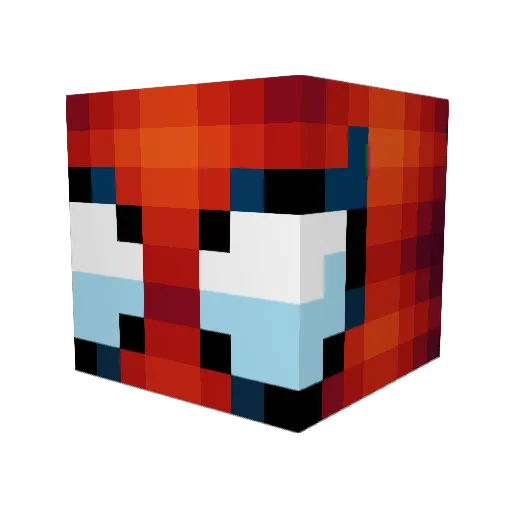 TinBr Minecraft avatar head, 3D render