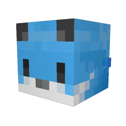 TinCup Minecraft avatar head, 3D render