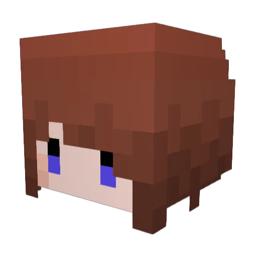 TinGik Minecraft avatar head, 3D render