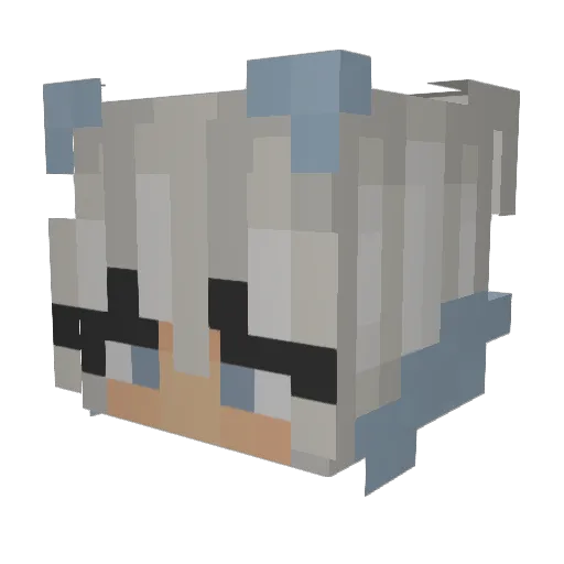 TinLeah Minecraft avatar head, 3D render