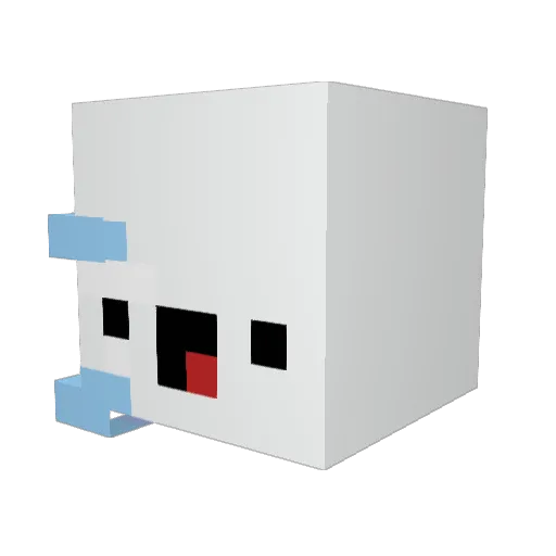 Tin_Thousand Minecraft avatar head, 3D render