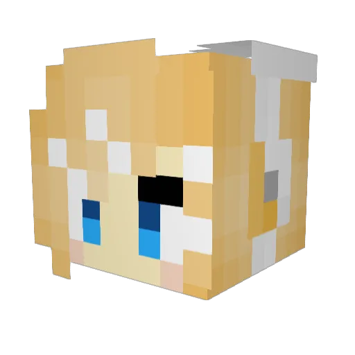 Tin_yu Minecraft avatar head, 3D render