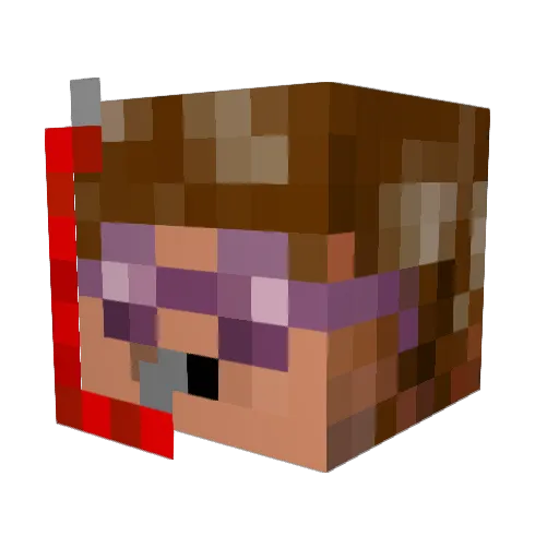 Tina7h Minecraft avatar head, 3D render