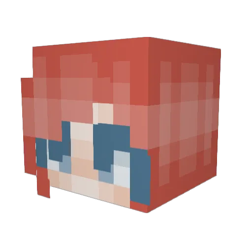 TinaCraft412 Minecraft avatar head, 3D render