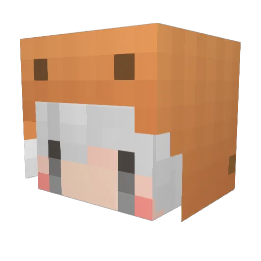 TinaLiu Minecraft avatar head, 3D render