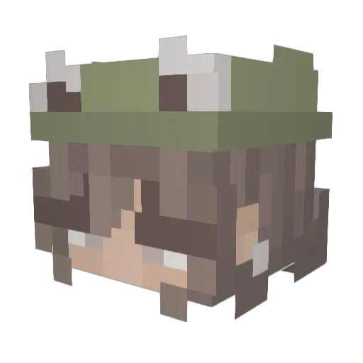 TinaMystical Minecraft avatar head, 3D render