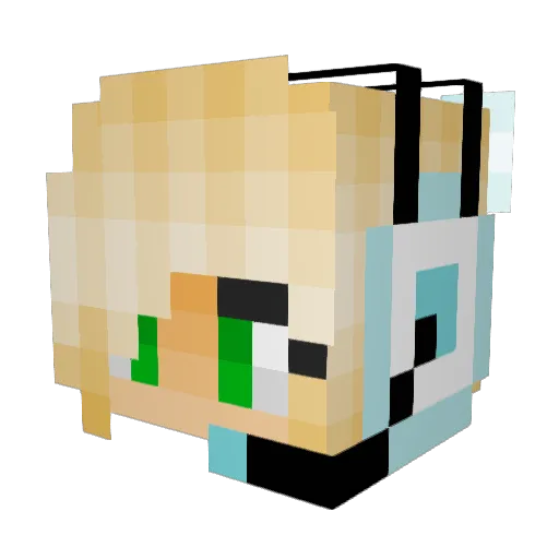 TinaTiles Minecraft avatar head, 3D render