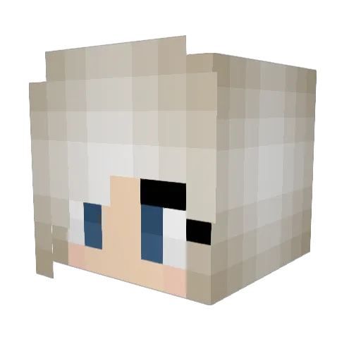 Tina_3987 Minecraft avatar head, 3D render