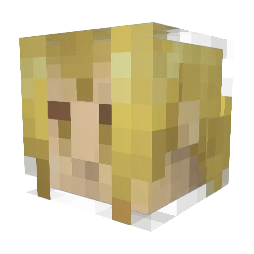 Tinaldose Minecraft avatar head, 3D render