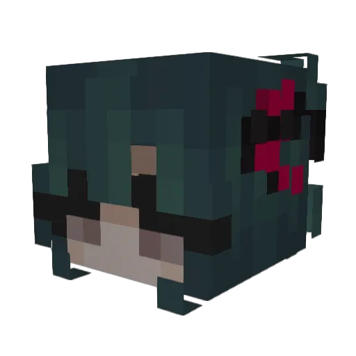 Tinaxx4 Minecraft avatar head, 3D render