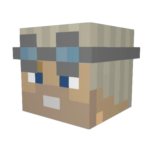 Tincanner Minecraft avatar head, 3D render