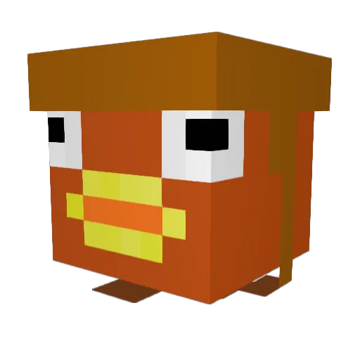 Tincek_7 Minecraft avatar head, 3D render