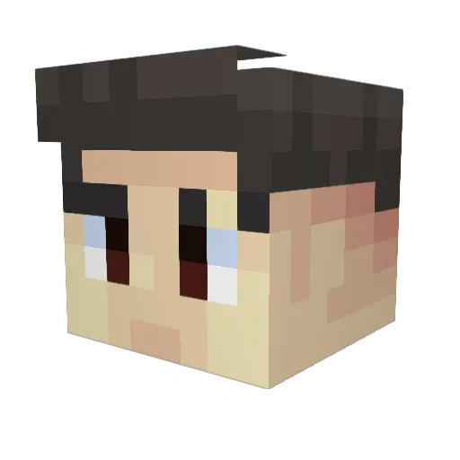 TinchoPvP Minecraft avatar head, 3D render