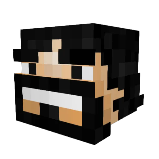 Tincho_Zero Minecraft avatar head, 3D render