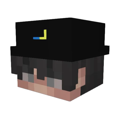 Tinchq Minecraft avatar head, 3D render