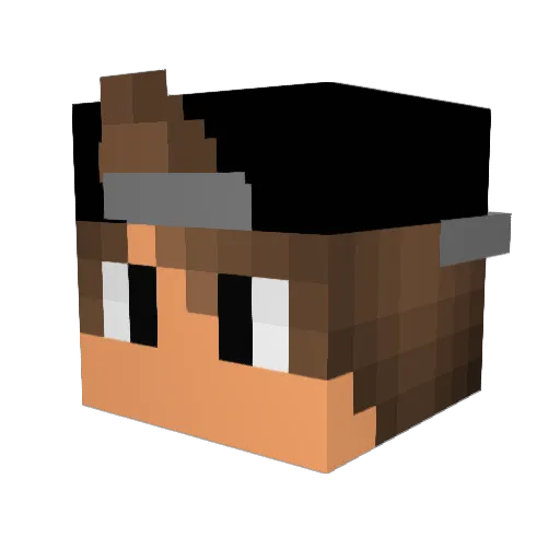 Tinctoris Minecraft avatar head, 3D render