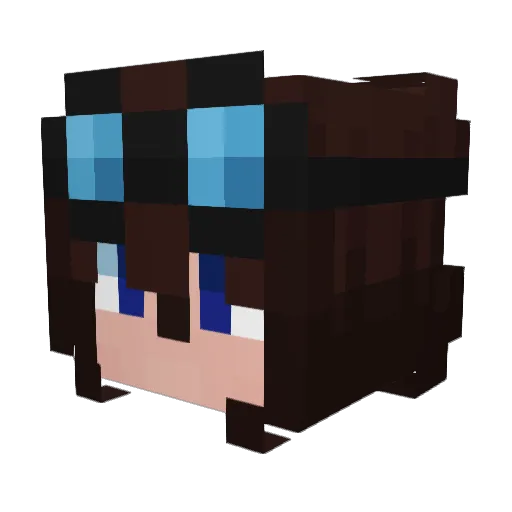 TindallB Minecraft avatar head, 3D render
