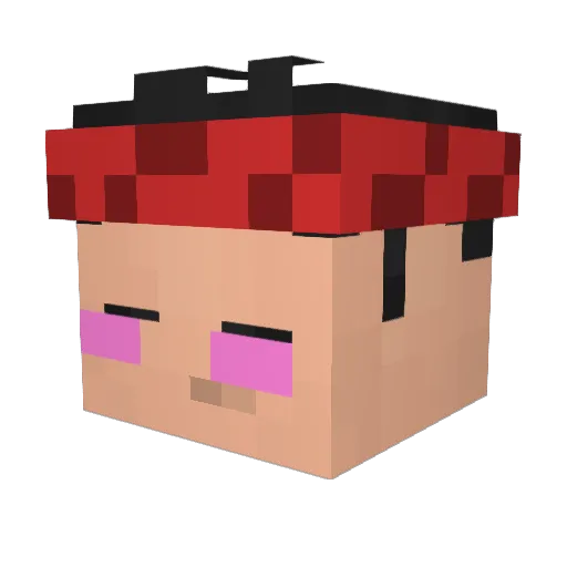 TinderAccount Minecraft avatar head, 3D render