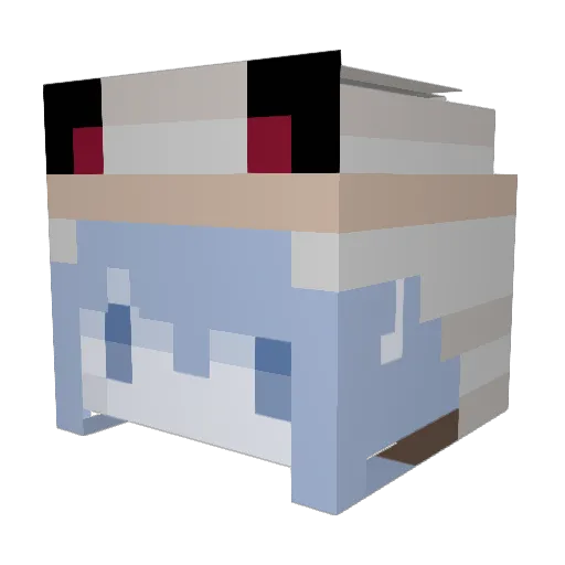 Tindie Minecraft avatar head, 3D render