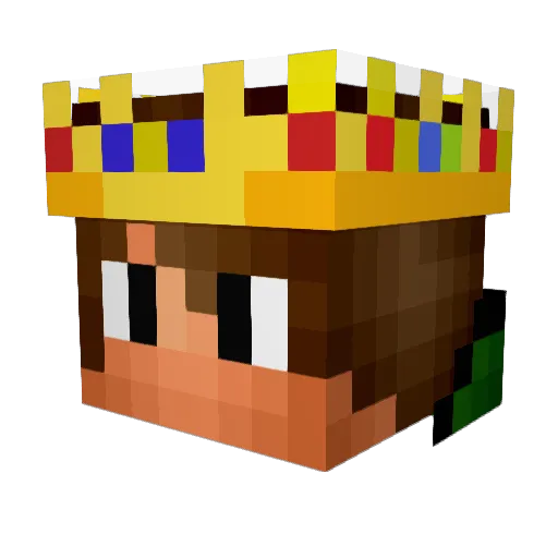 Tine4k Minecraft avatar head, 3D render