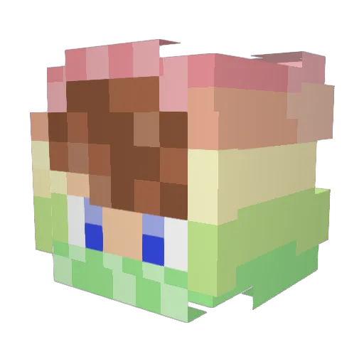 Tinfantastic Minecraft avatar head, 3D render