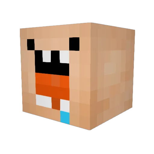 Ting1212 Minecraft avatar head, 3D render