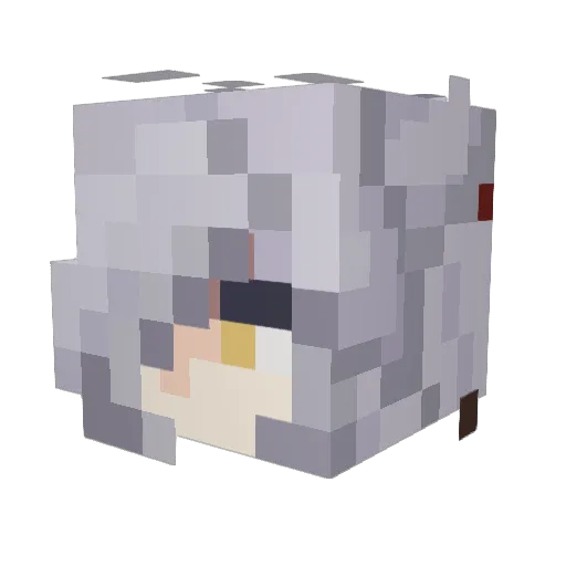 TingTing233 Minecraft avatar head, 3D render