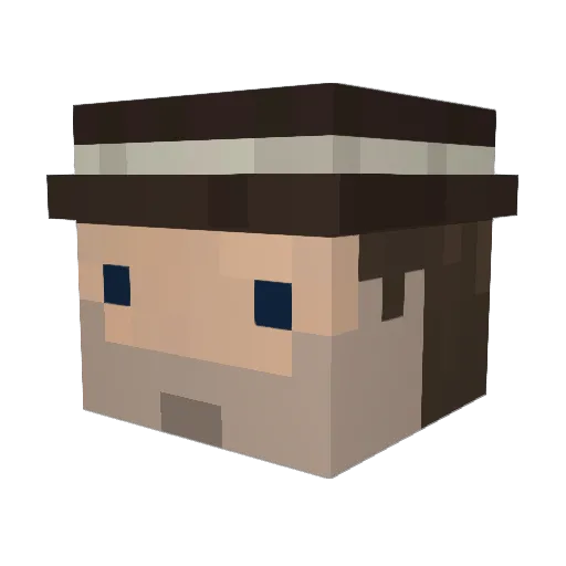 TingeltangelRob Minecraft avatar head, 3D render
