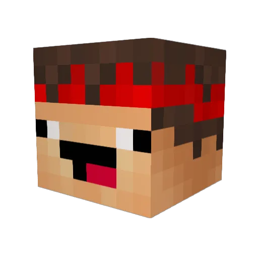 TinglyPvP Minecraft avatar head, 3D render