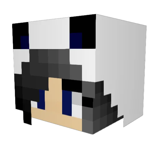 Tingscraft Minecraft avatar head, 3D render
