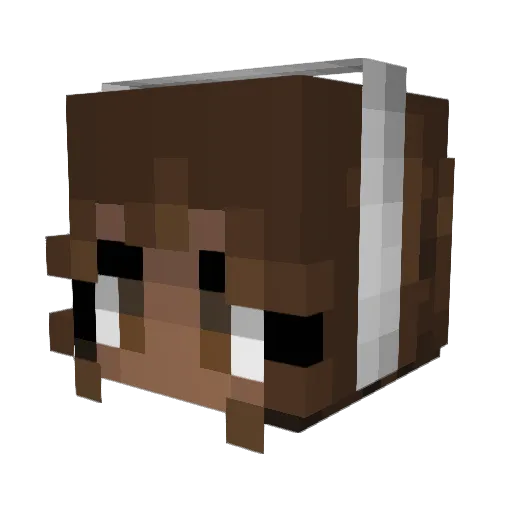 TiniMandini Minecraft avatar head, 3D render