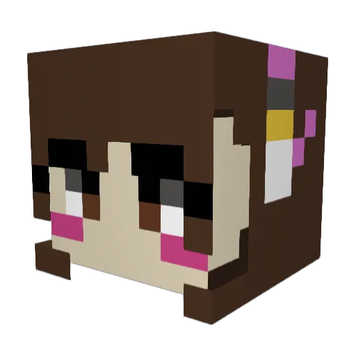 TiniValkyrie Minecraft avatar head, 3D render