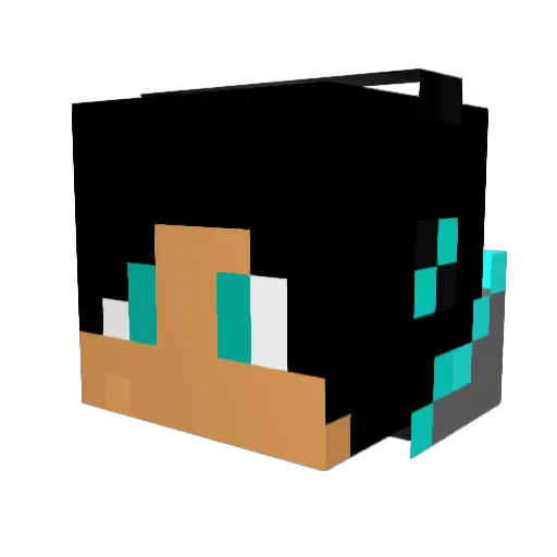TiniXman Minecraft avatar head, 3D render
