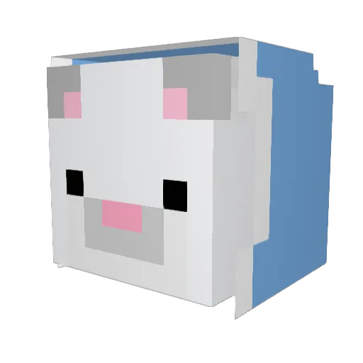 TinieBat Minecraft avatar head, 3D render