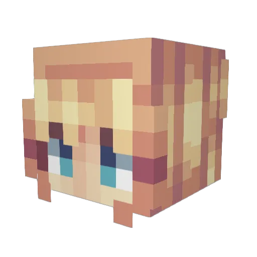 Tink0728 Minecraft avatar head, 3D render
