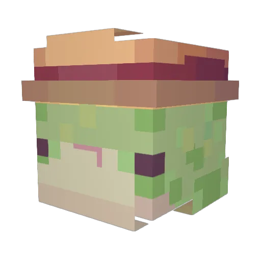 Tinke_ Minecraft avatar head, 3D render