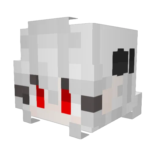 TinkerPink Minecraft avatar head, 3D render