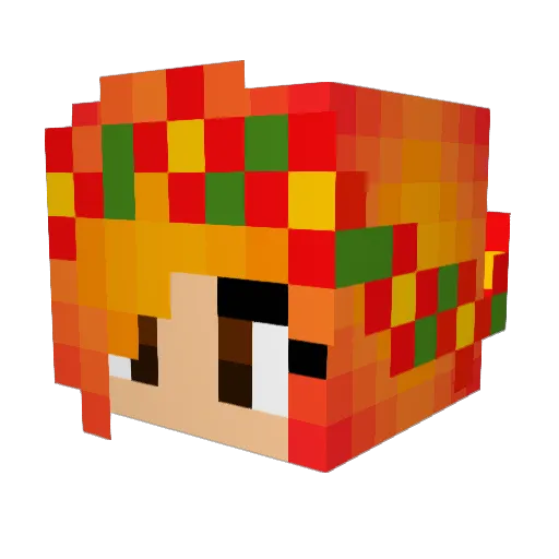 TinkerbellXP Minecraft avatar head, 3D render