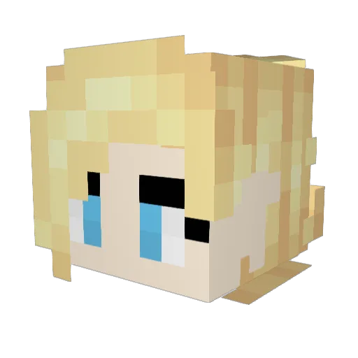 Tinkerbell_1 Minecraft avatar head, 3D render