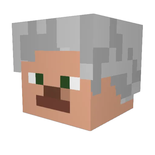 TinkoffBank Minecraft avatar head, 3D render
